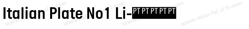 Italian Plate No1 Li字体转换